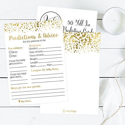 Baby Advice & Prediction Games | Set of 50 | Baby Shower Games