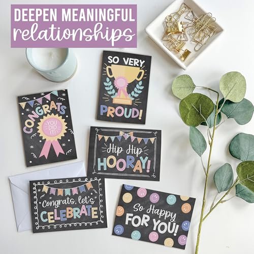 Folded Congratulations Cards | Set of 24 | Cards & Party | Envelopes Included