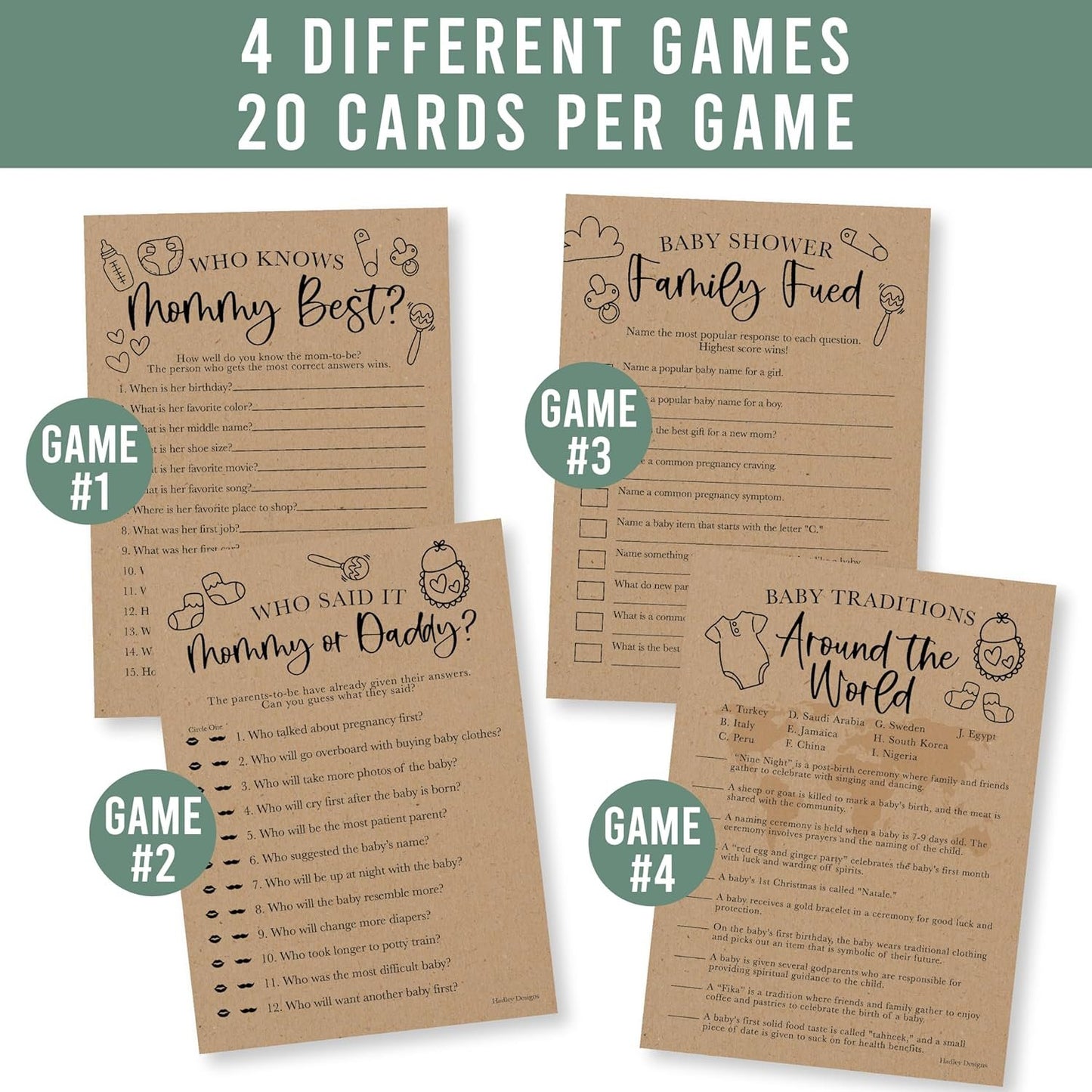 40 Rustic Baby Shower Games Gender Neutral - Who Knows Mommy Best Baby Shower Game, Guess Who Mommy Or Daddy Baby Shower Game, Baby Games For Baby Shower Family Feud Game, Baby Shower Tradition Cards