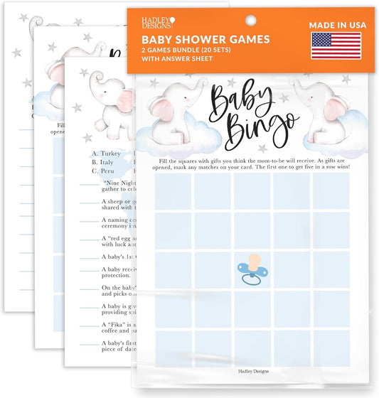 20 Elephant Baby Shower Games Boy - Hilarious Baby Shower Games For Boy, Baby Games For Baby Shower Bingo Games Boy, Baby Boy Baby Shower Tradition Cards, Baby Shower Boy Baby Shower Games Funny