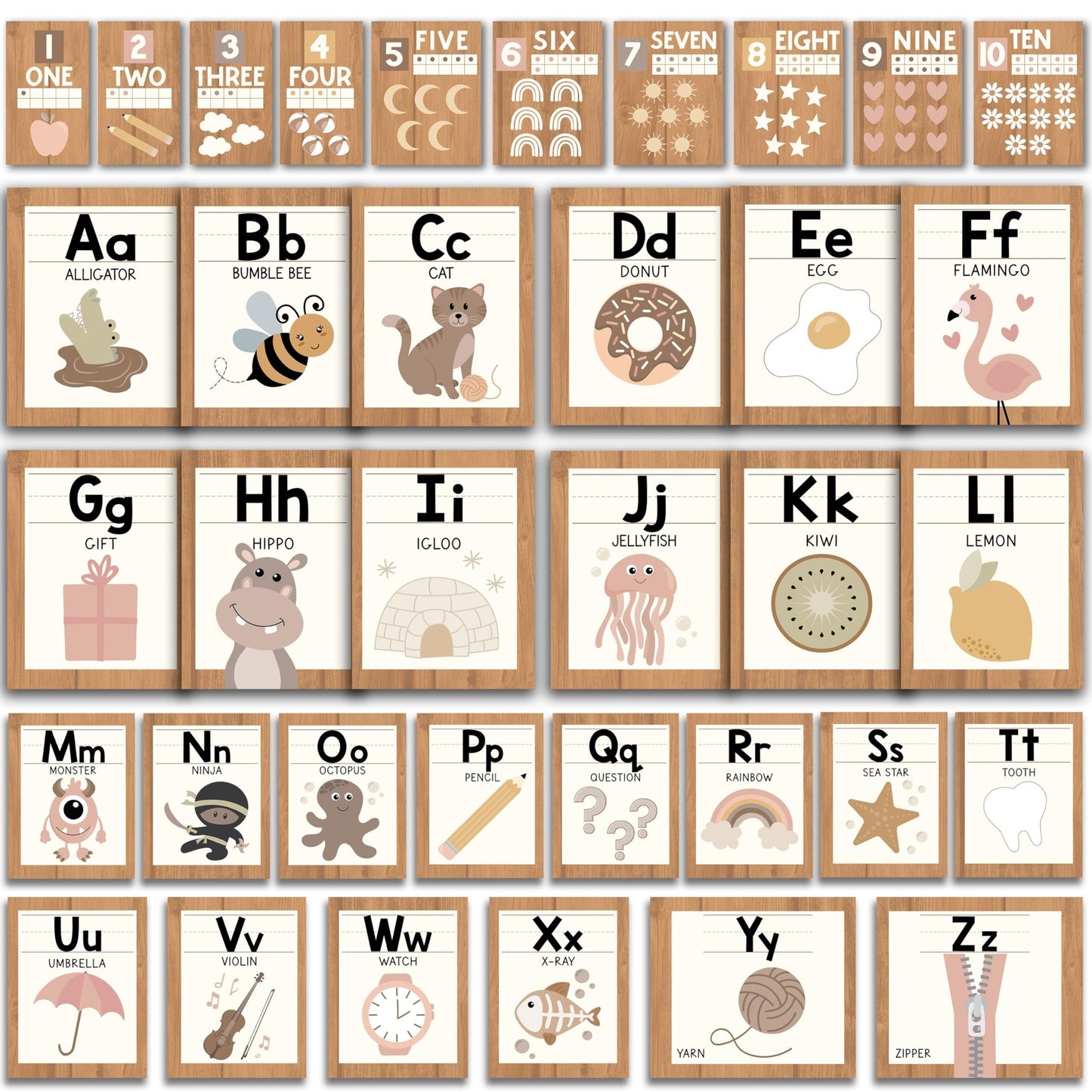 Neutral Alphabet Bulletin Board Set | Classroom Supplies | Educational Decor