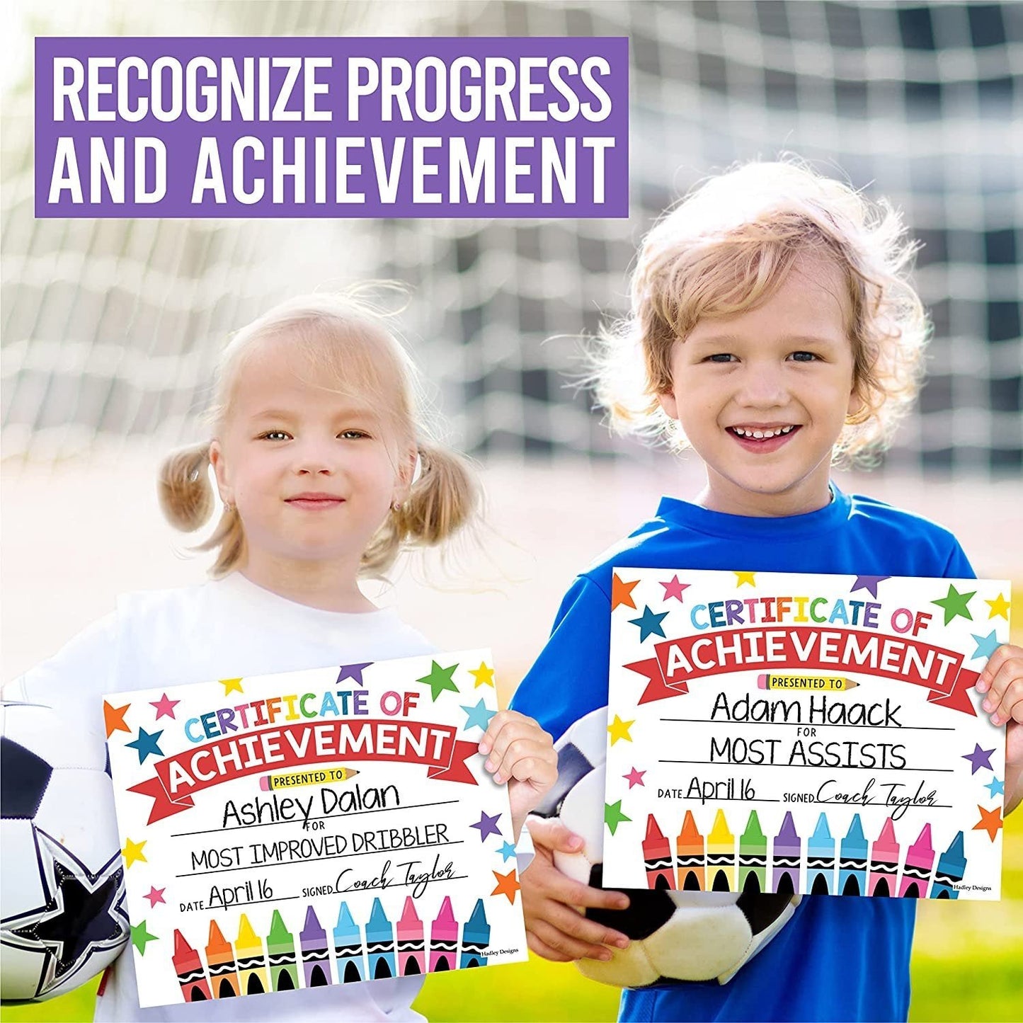 Colorful Crayons Certificate of Achievement | Set of 25 | Awards