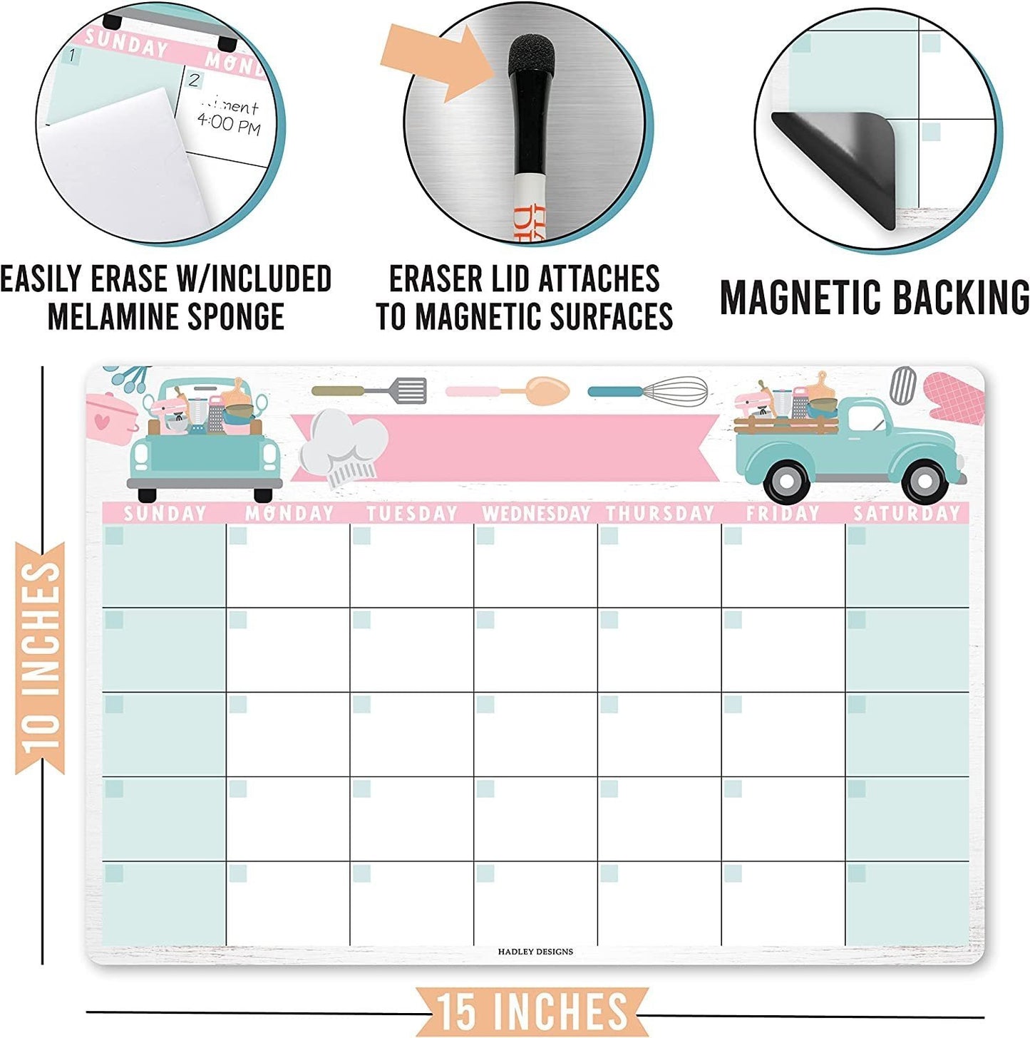 Truck Magnetic Calendar | Dry-Erase | Calendars & Planners