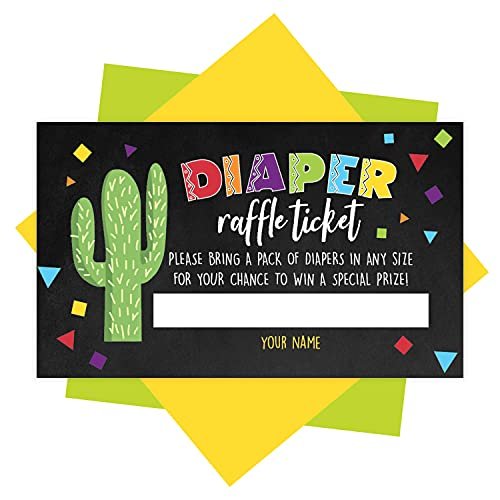 Diaper Raffle Cards | Set of 25 | Baby Shower Supplies