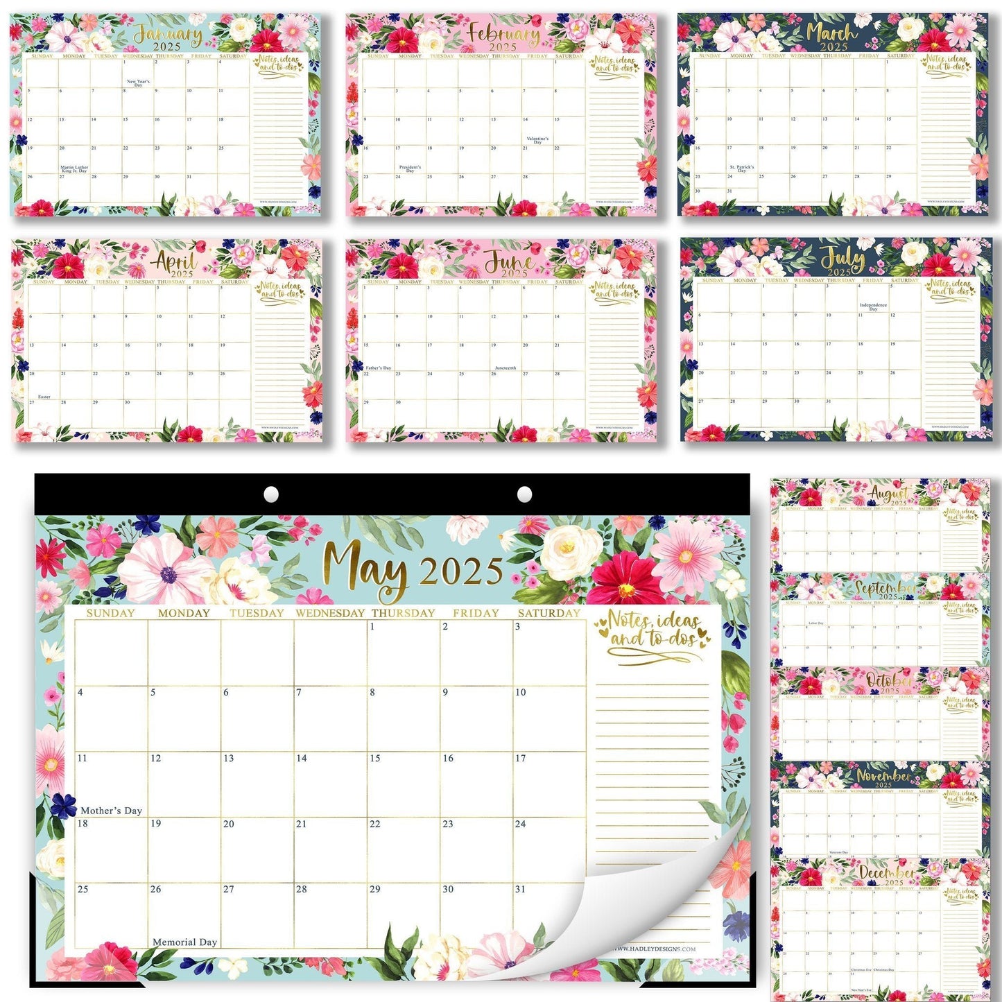 Large Desk Calendar | 18-Month | 2025-2026 | Calendars & Planners