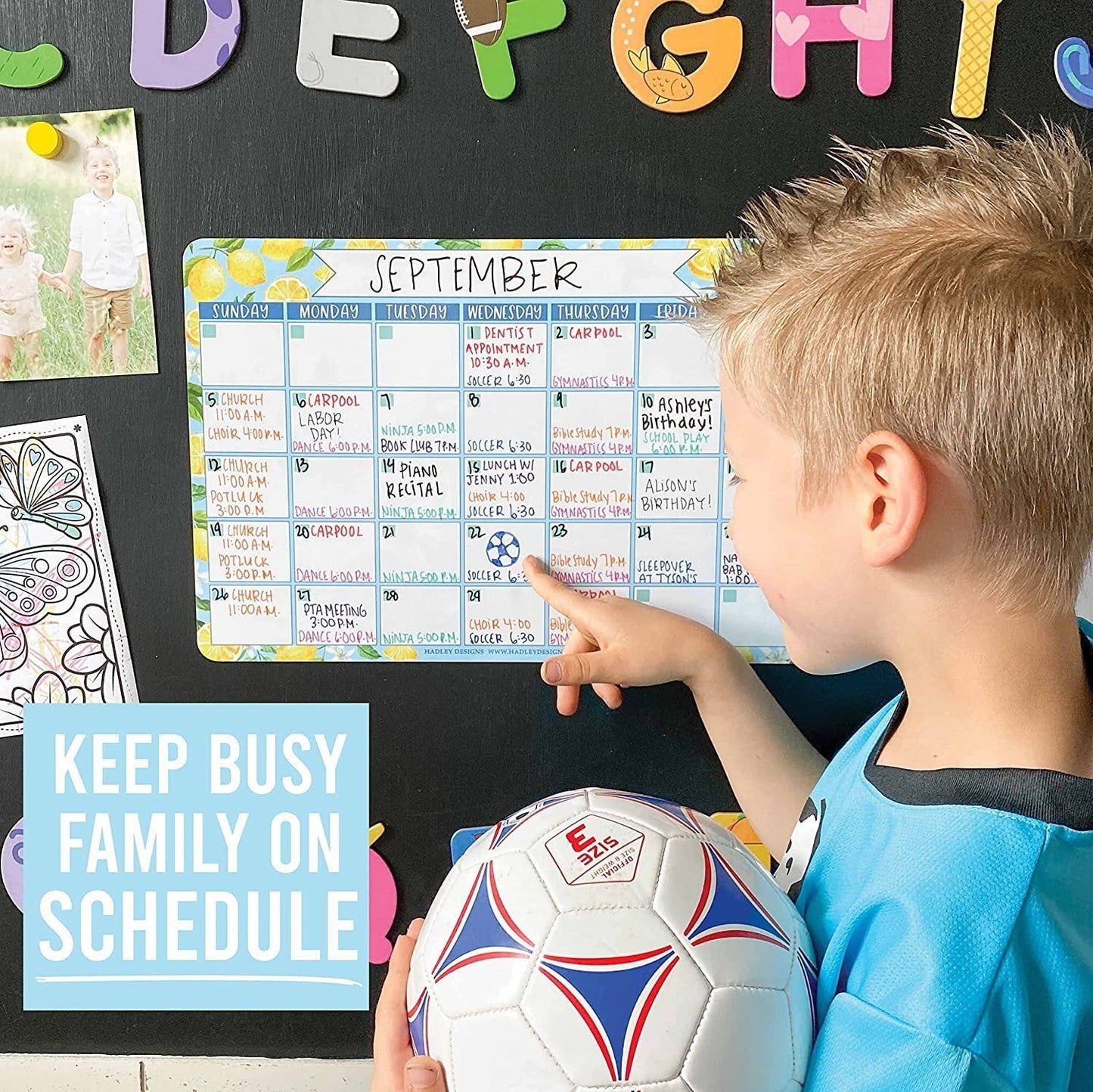 Lemon Magnetic Calendar | Dry-Erase | Calendars & Planners