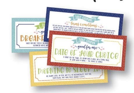 15 Colored Love Coupons