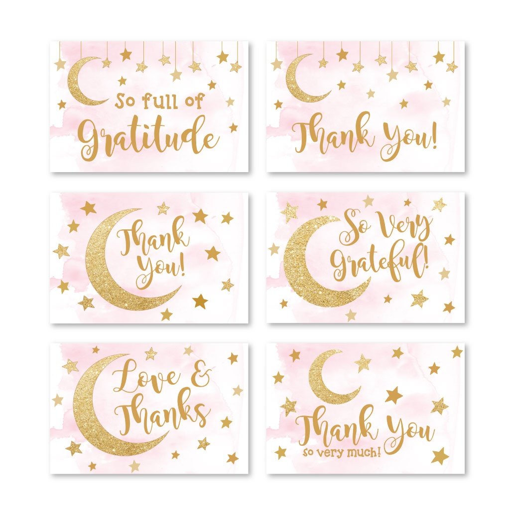 Folded Thank You Cards | Set of 24 | Baby Shower