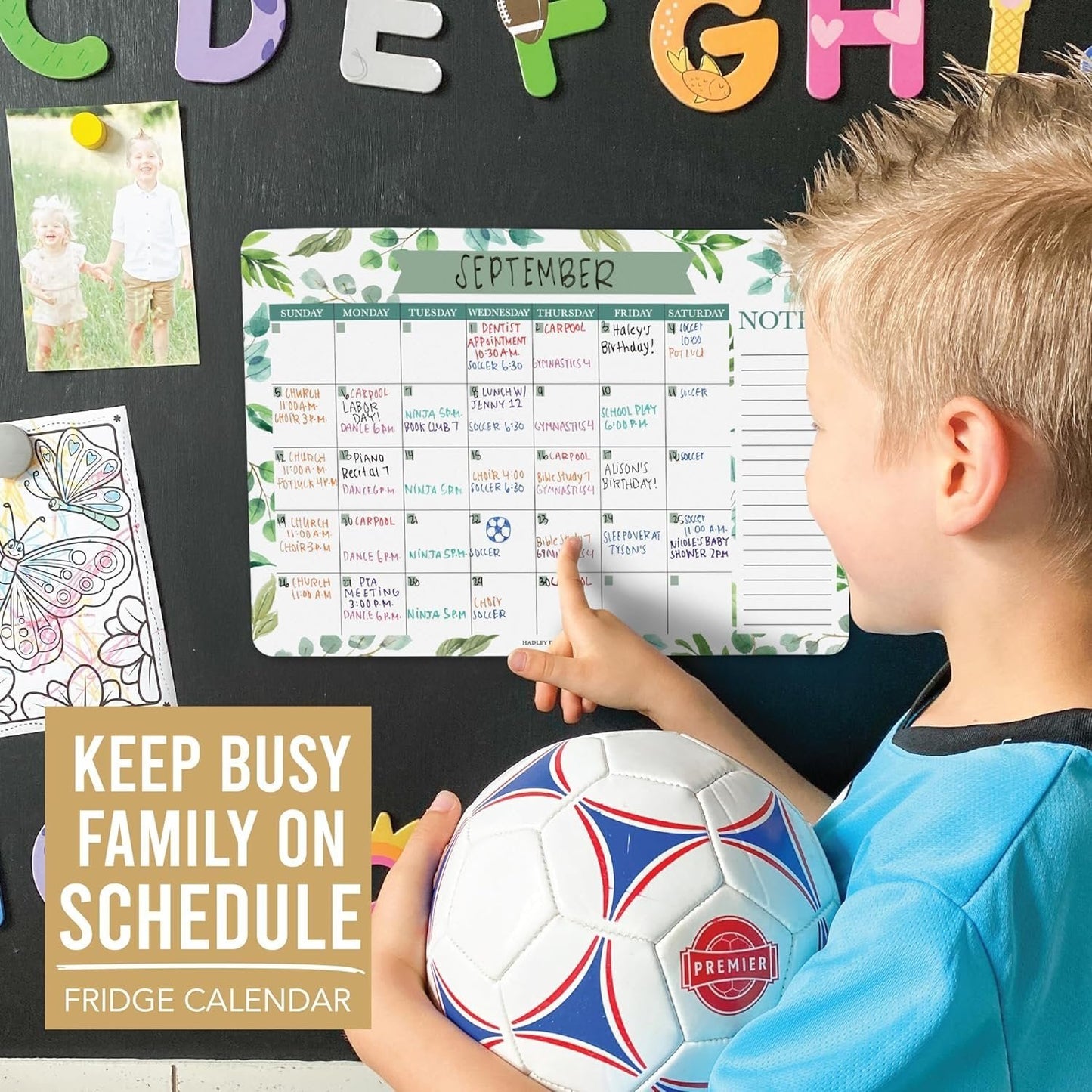 Geo Greenery 2 Magnetic Calendar | Dry-Erase | Calendars & Planners