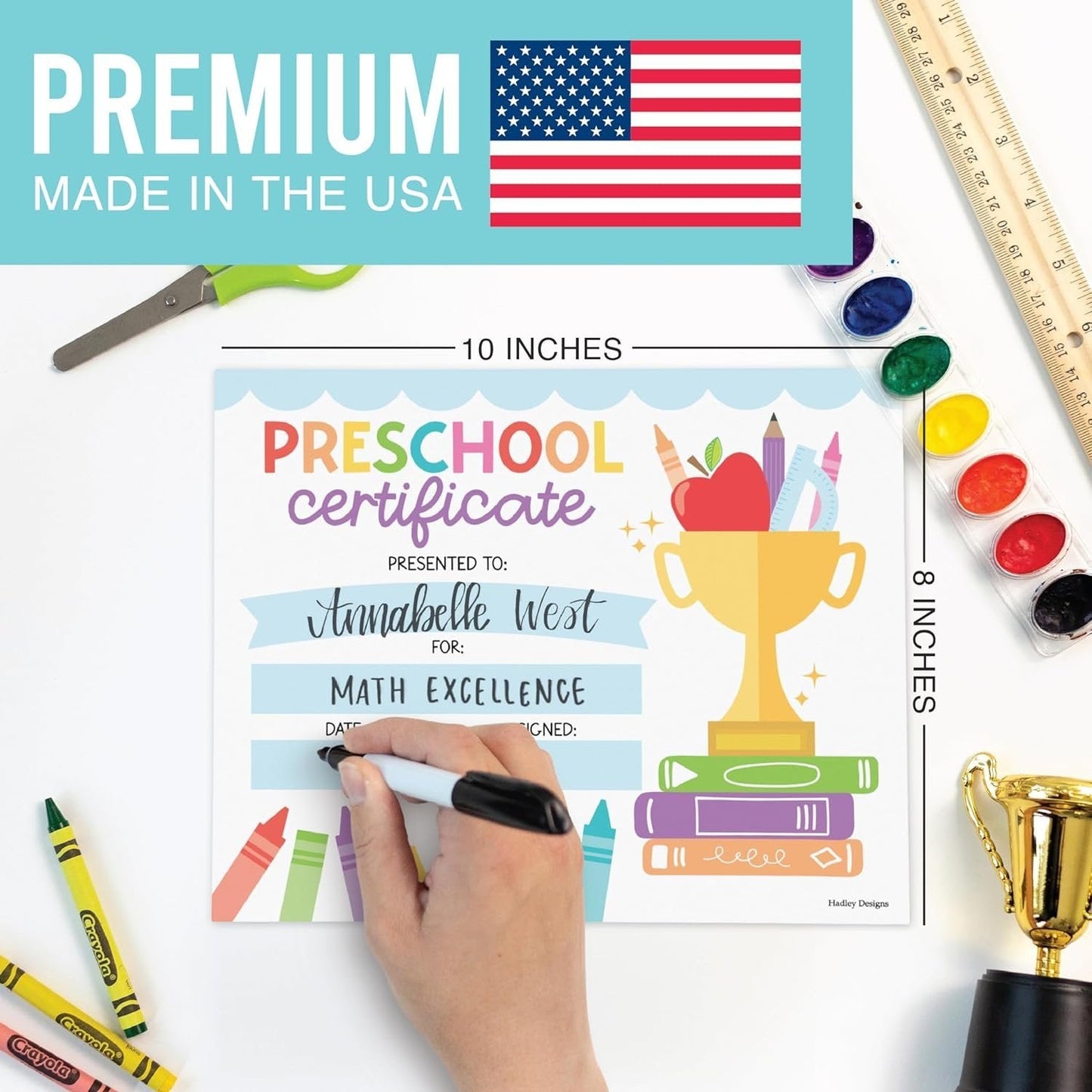 Colorful PreK Certificate of Achievement | Set of 25 | Awards