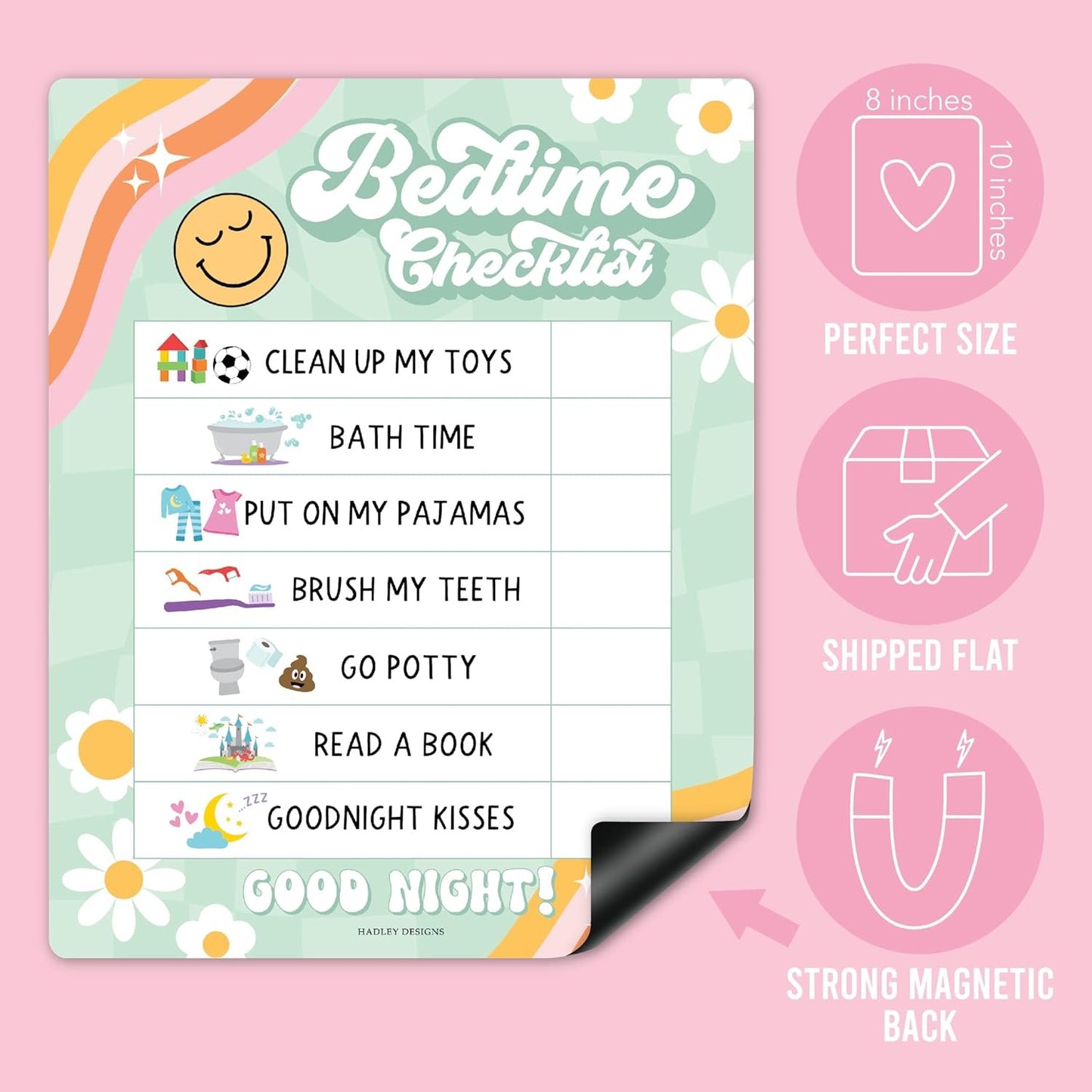 Retro Day & Night Routine Charts | Daily Schedule | Educational Charts