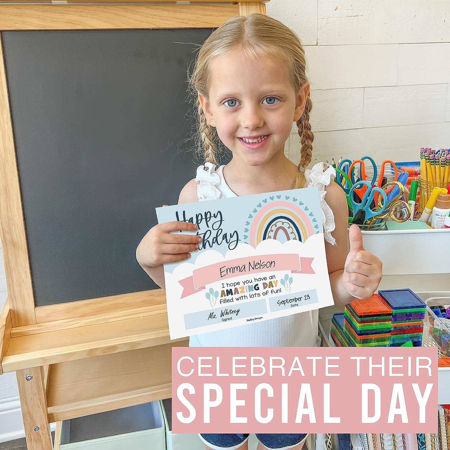 Birthday Certificates, Boho Pack of 25