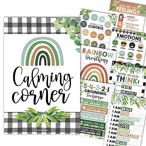 Famhours Calming Corner Posters | Set of 9 | Classroom Decor