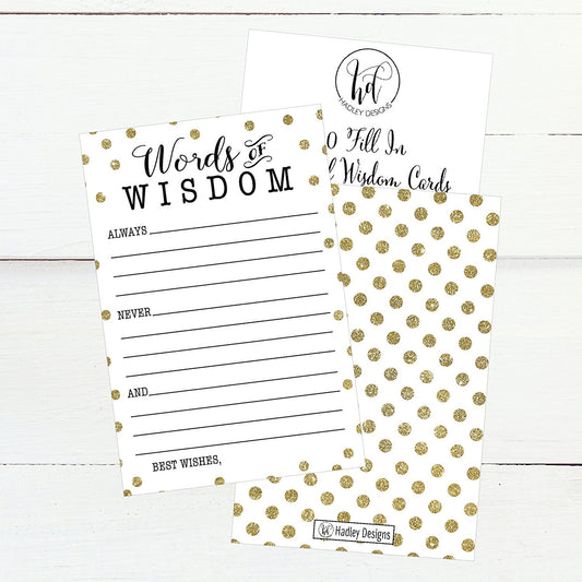 Glitter Dots Words of Wisdom Advice Cards | Set of 50