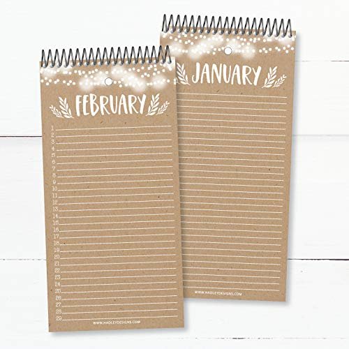 Rustic Kraft Perpetual Calendar | 12 Months | Home & Organization