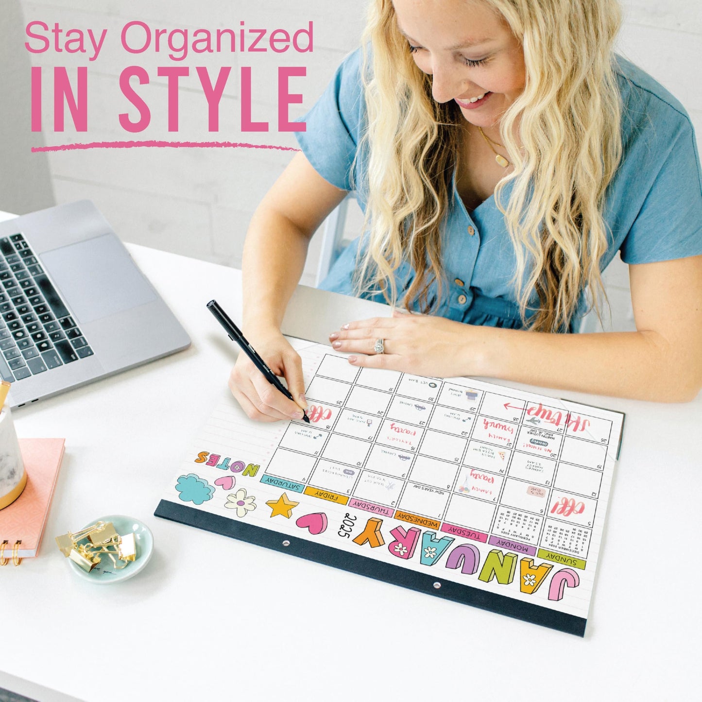 Notebook Large Desk Calendar | 18-Month | 2025-2026 | Calendars & Planners