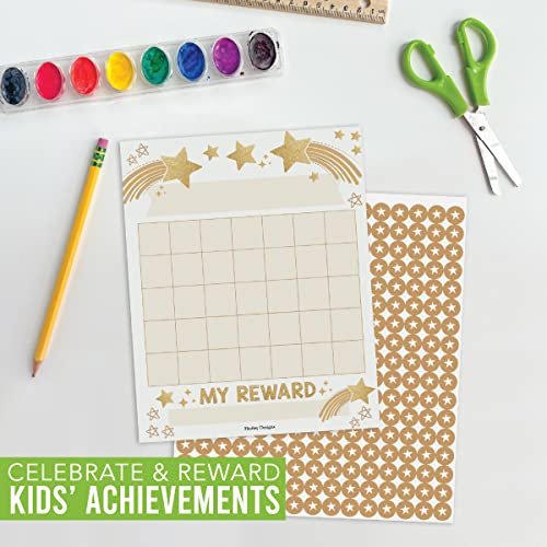 Gold Stars Incentive Charts | Set of 25 | Home Essentials