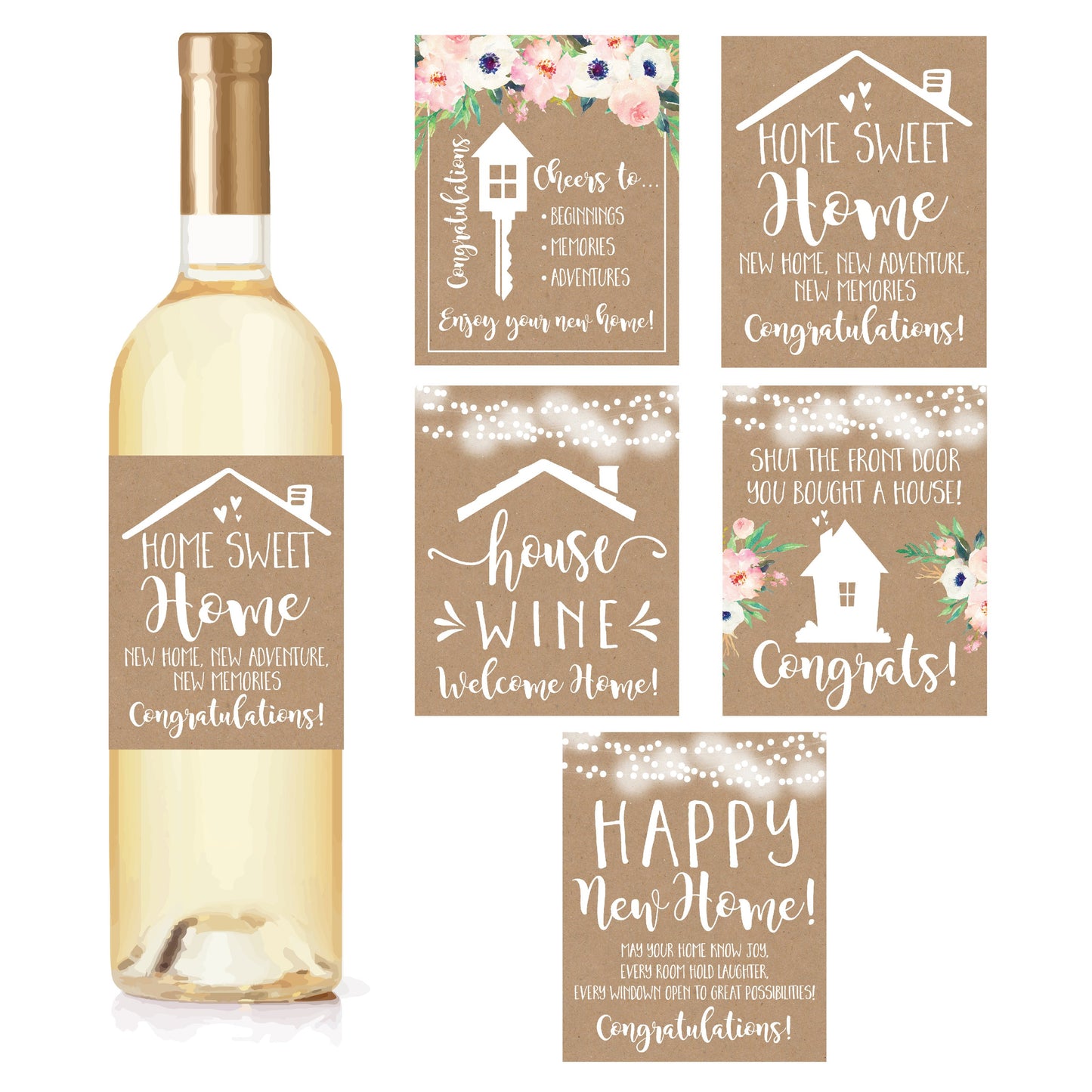 Themed Wine Labels | Party Supplies