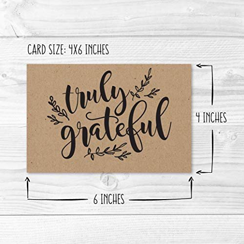 Kraft Folded Thank You Cards | Set of 24 | General