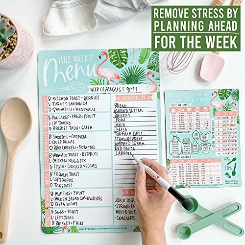 Tropical Leaves Magnetic Meal Planner | Weekly | Calendar & Planners