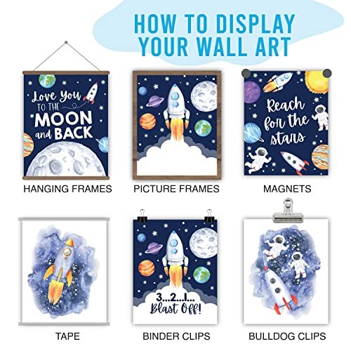 Space Children's Wall Art | Set of 6 | Home Decor