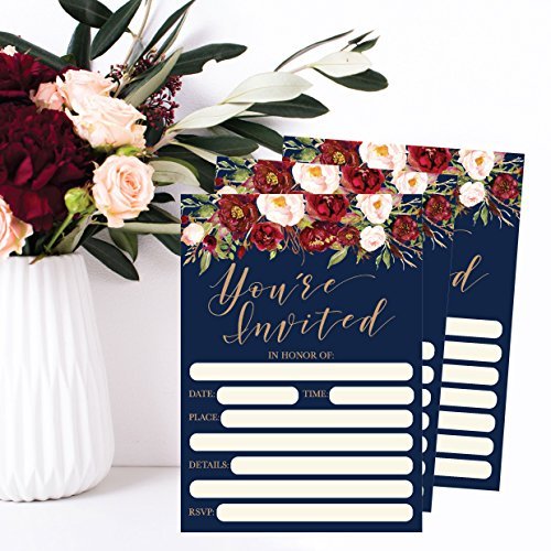 General Party Invitations | Set of 50 | Cards & Party