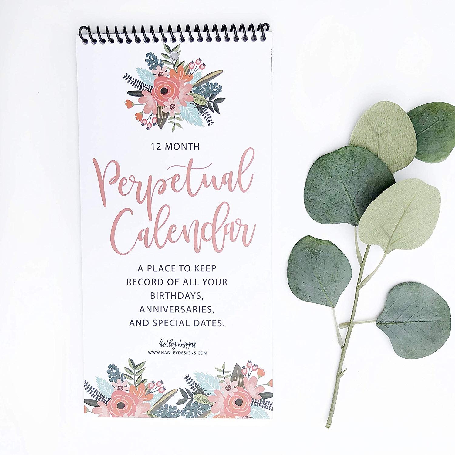 Perpetual Calendar | 12 Months | Home & Organization