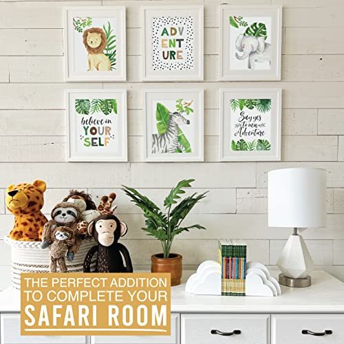 Safari Children's Wall Art | Set of 6 | Nursery Decor