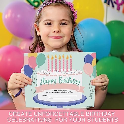 Boho Colorful Birthday Certificates | Set of 25 | Birthday Gifts