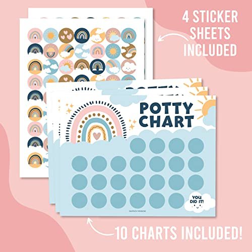 Boho Rainbow Potty Training Chart | Sticker Charts | Early Education