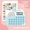 Boho Rainbow Potty Training Chart | Sticker Charts | Early Education