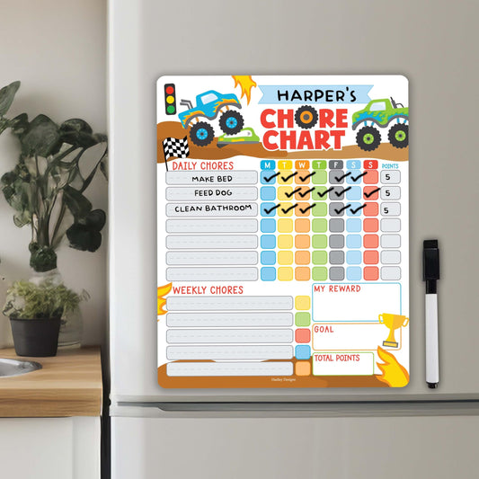 Monster Truck Chore Charts | Home Organization