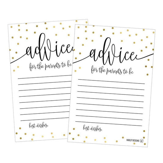 Baby Shower Advice Cards | Set of 50 | Baby Shower Supplies
