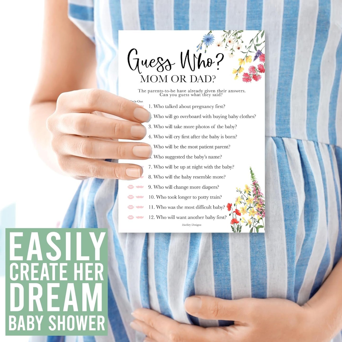 20 Floral Baby Shower Games For Girl - Hilarious Baby Shower Games Girl, Guess Who Mommy Or Daddy Baby Shower Game, Baby Girl Baby Shower Word Search Game, Baby Girl Baby Shower Games Funny