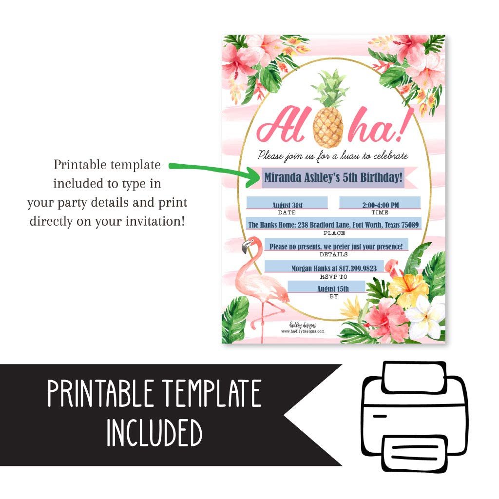 Summer Kids Party Invitations | Set of 50 | Cards & Party