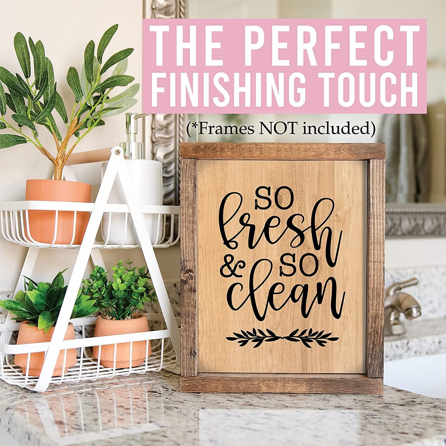 Relaxing Bathroom Wall Art | Set of 6 Reversible Prints | Home Decor