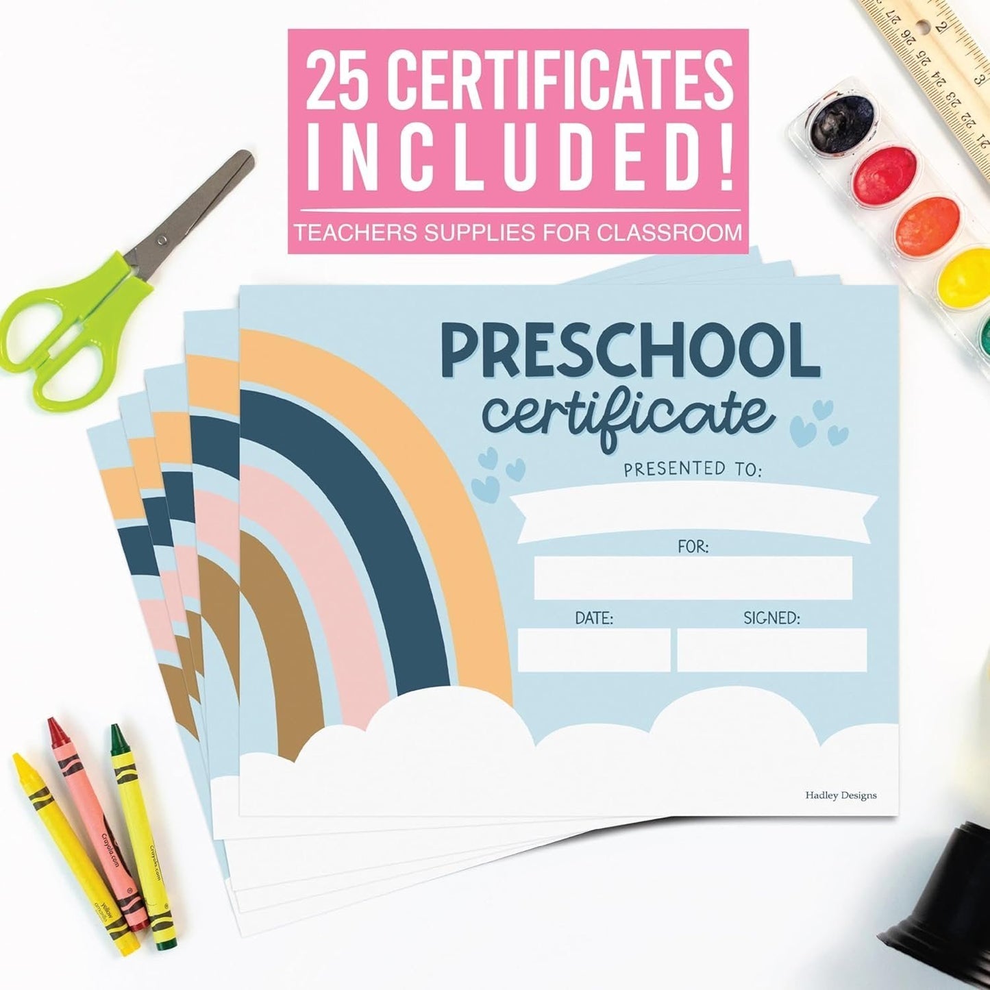 Boho Preschool Certificate of Achievement | Set of 25 | Awards