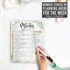 Geo-Greenery Magnetic Meal Planner | Weekly | Calendar & Planners