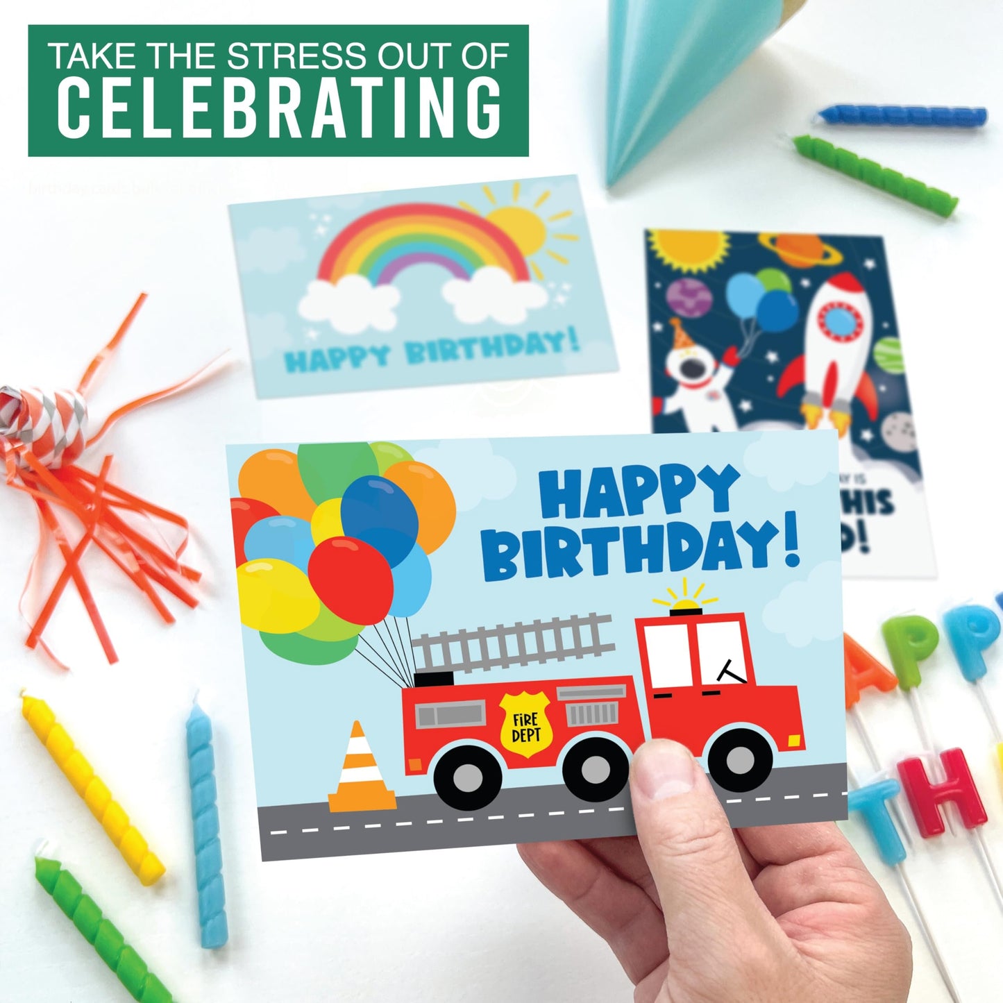 Kids 2 Birthday Cards | Set of 54 | Cards & Party