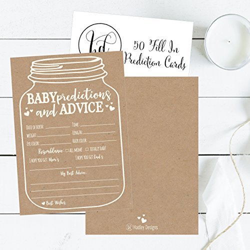 Baby Advice & Prediction Games | Set of 50 | Baby Shower Games