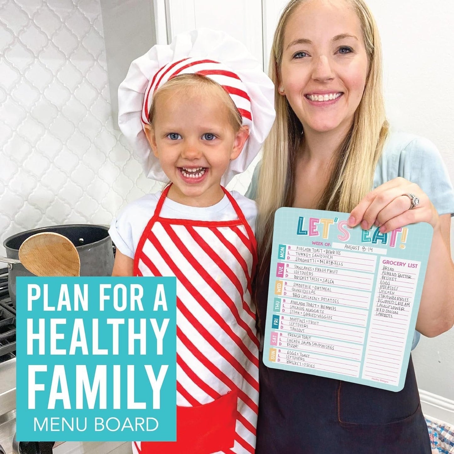 Colorful Magnetic Meal Planner | Weekly | Calendar & Planners