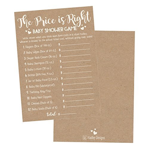 The Price is Right Game | Set of 25 | Baby Shower Games