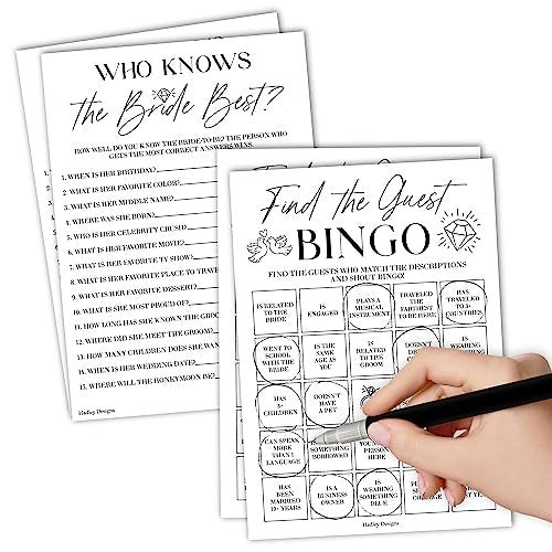 Who Knows The Bride Best | Find The Guest | Set of 20 | Bridal Shower Games