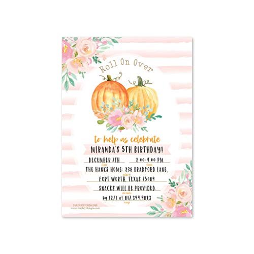 Watercolor Pumpkin Fall Party Invitations | Set of 25