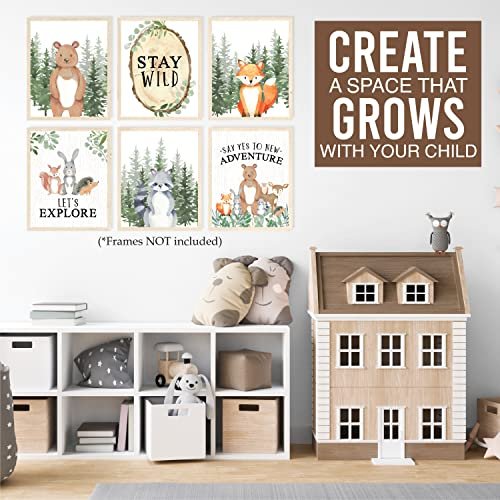 Woodland Children's Wall Art | Set of 6 | Nursery Decor