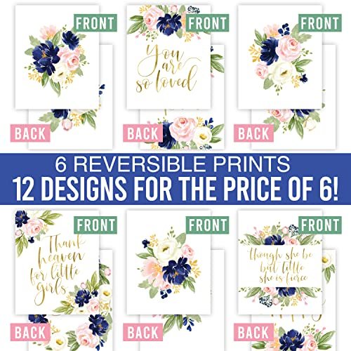 Floral Children's Wall Art | Set of 6 | Home Decor