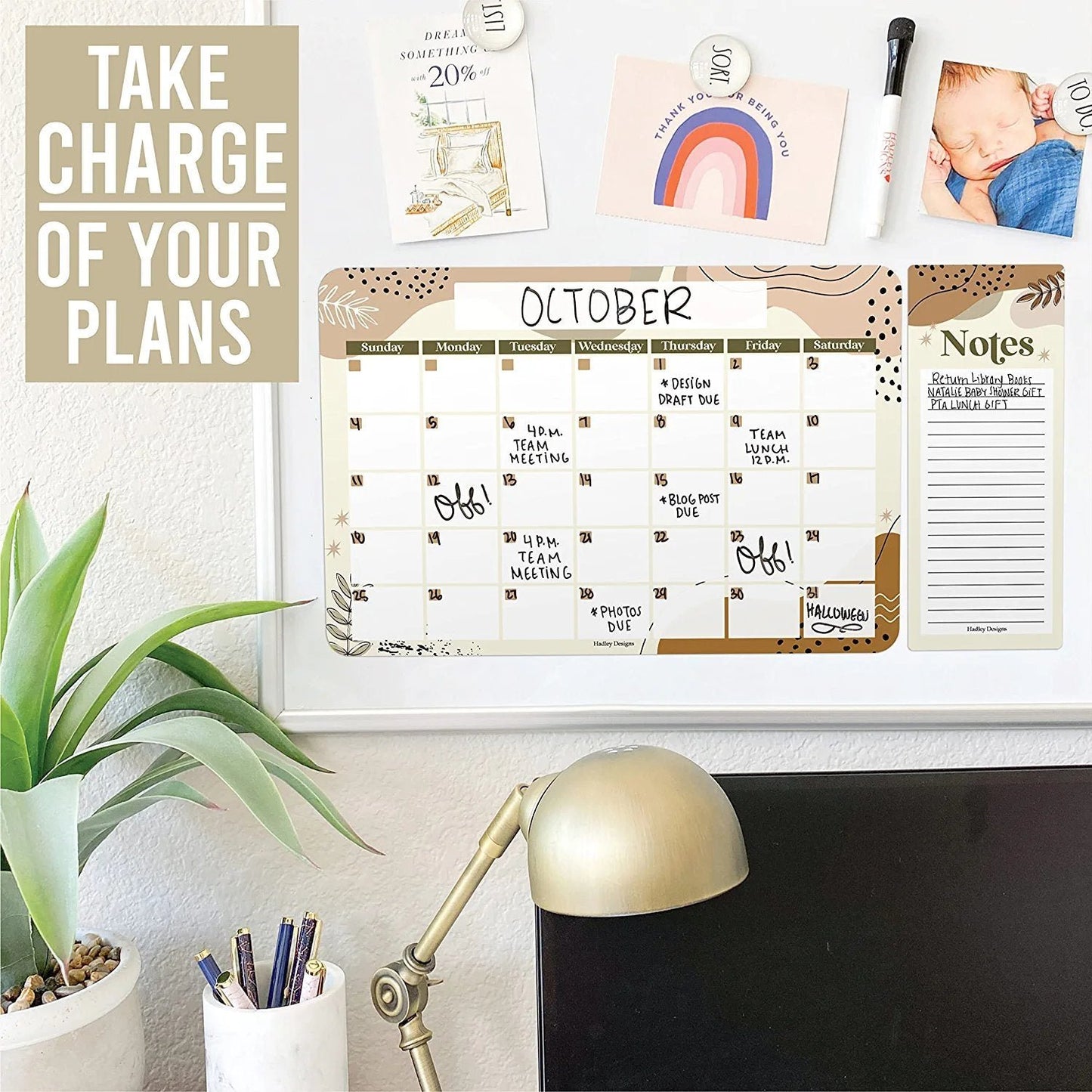 Boho Magnetic Calendar | Dry-Erase | Calendars & Planners