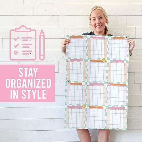 Retro Undated Yearly 12-Month Calendar | Dry Erase | Calendars & Planners