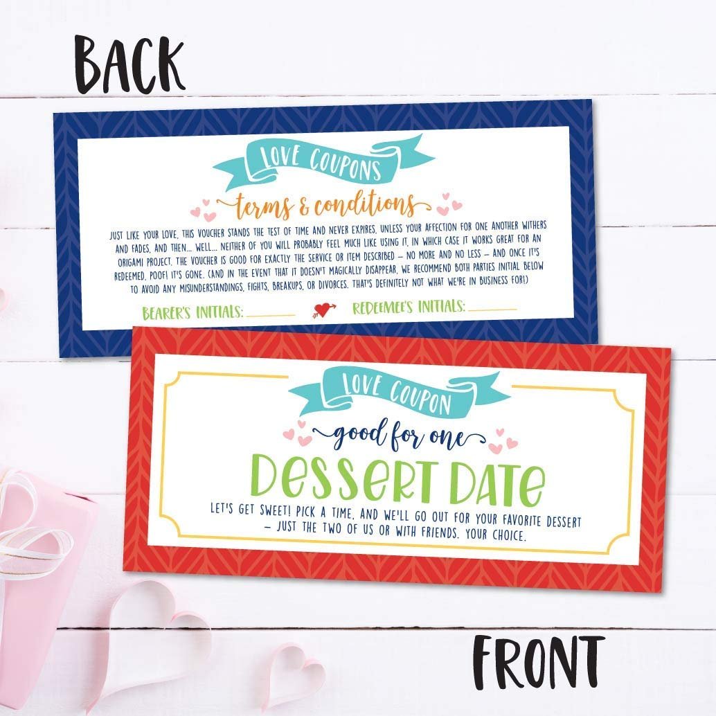 Colorful Love Coupons | Set of 15 | Romantic Gifts