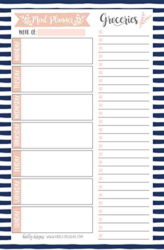 Meal Planners | 25 Sheets | Home Organization